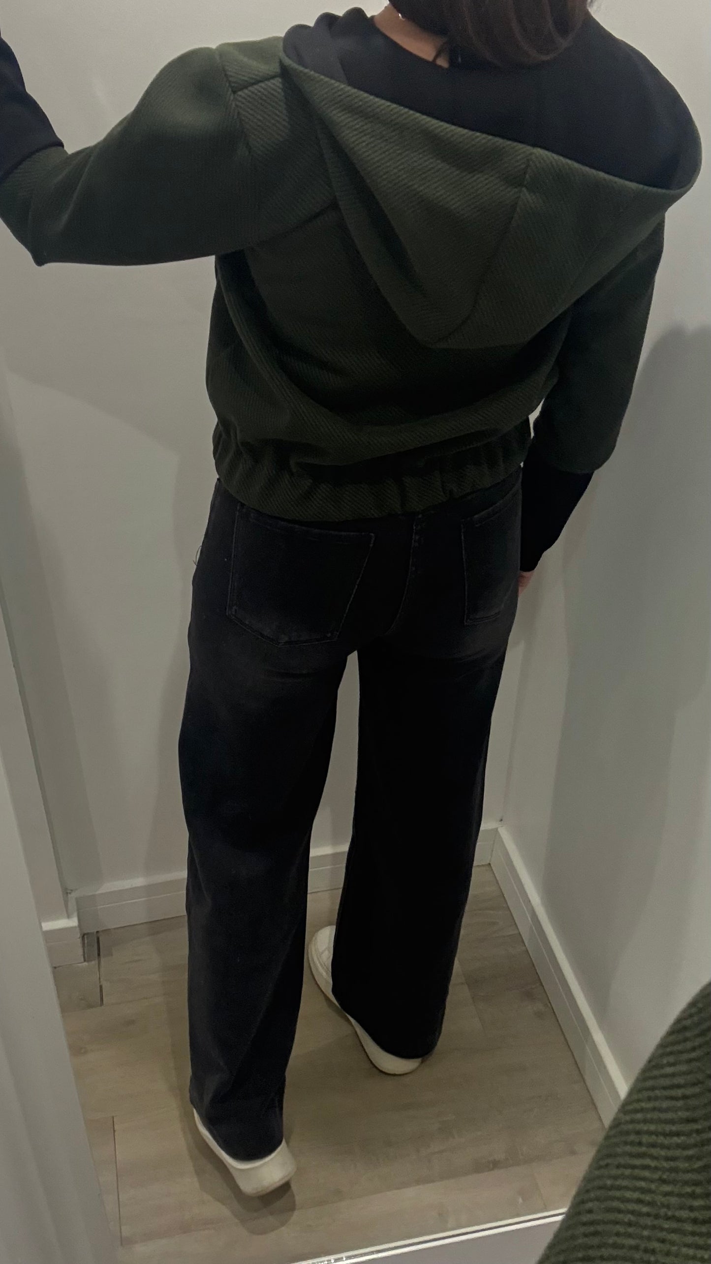 KHAKI GREEN CONTRAST BOMBER JACKET