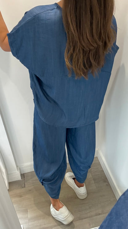 DENIM LOUNGE SET