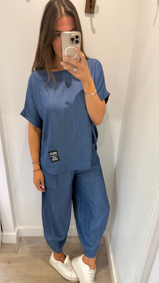 DENIM LOUNGE SET
