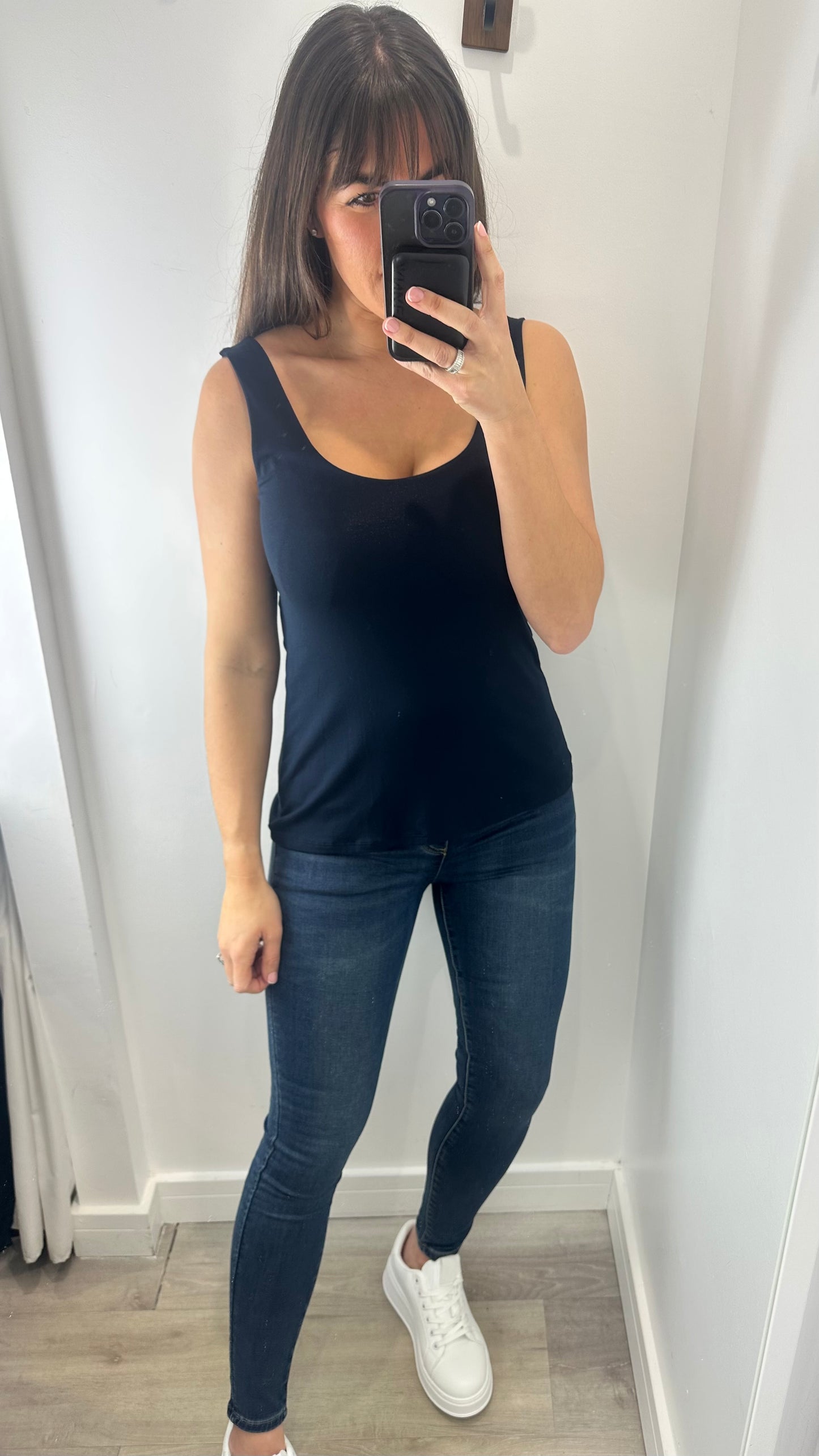 NAVY CAMI VEST TOP