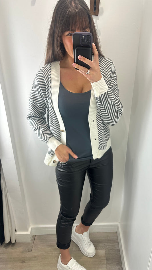 CHARCOAL CAMI VEST TOP