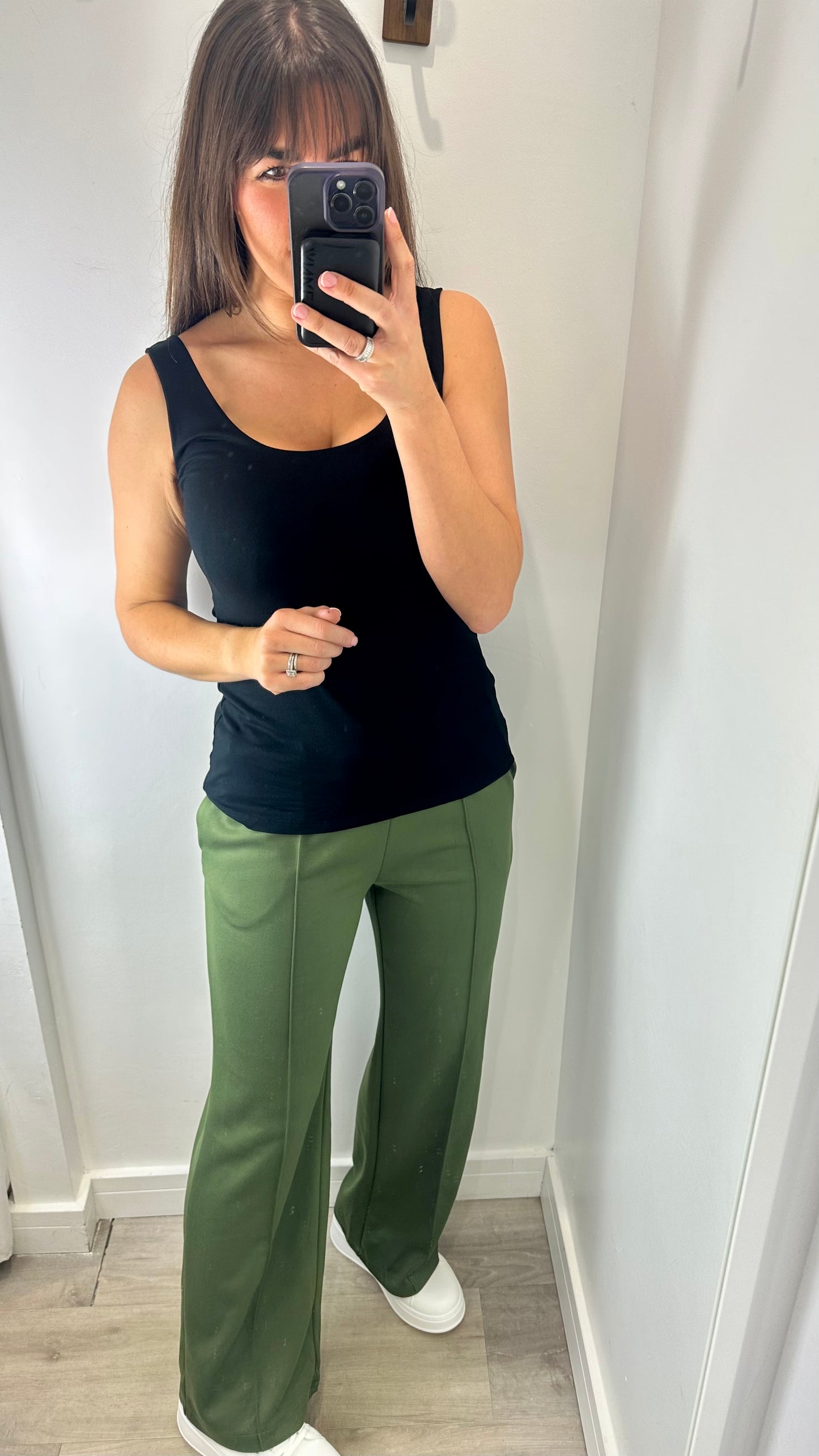 BLACK CAMI VEST TOP