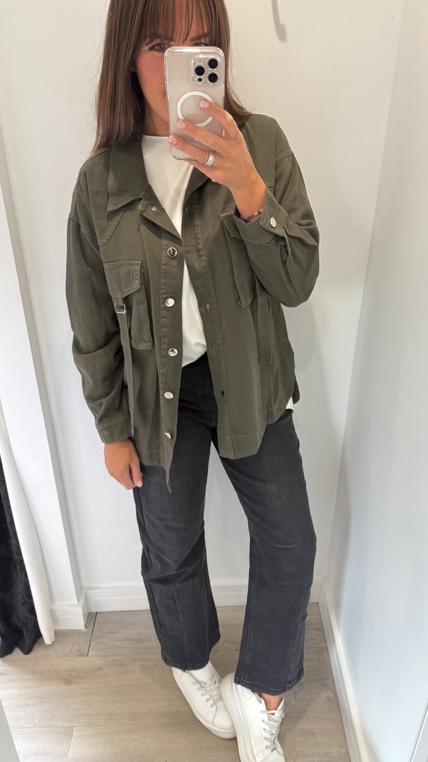 KHAKI COTTON SHACKET