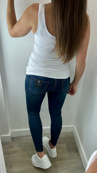WHITE CAMI VEST TOP