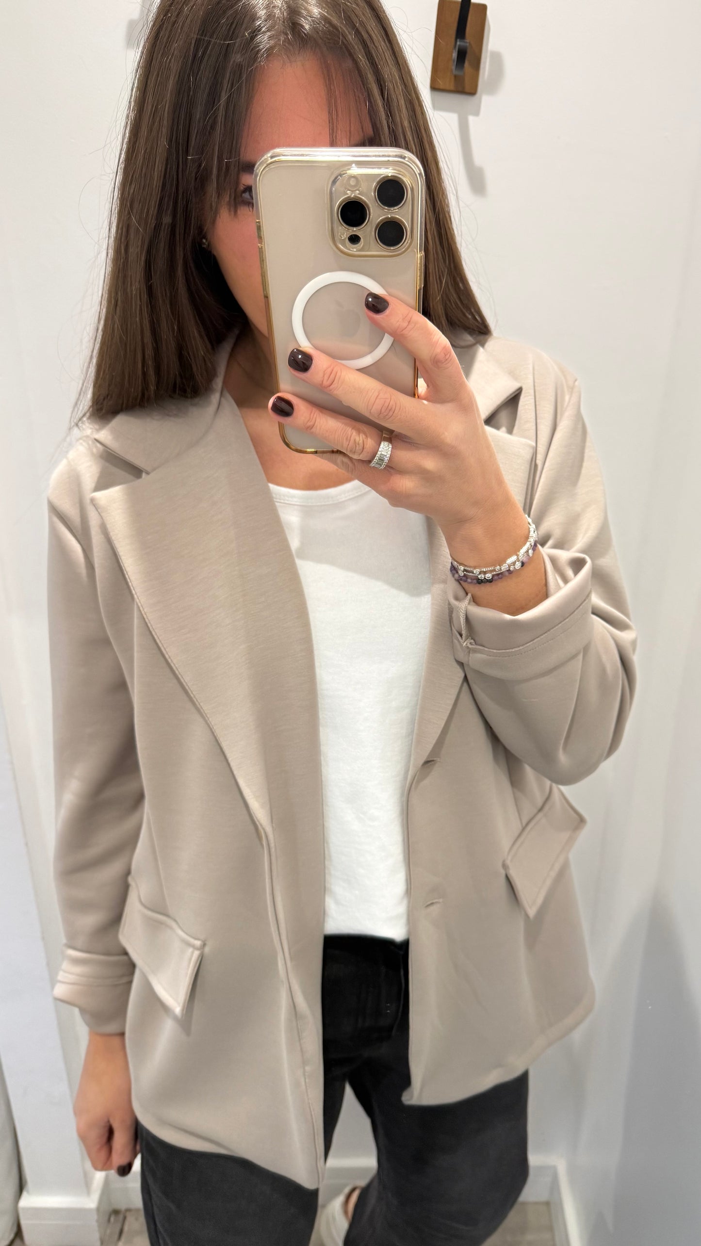 GREY JERSEY BLAZER