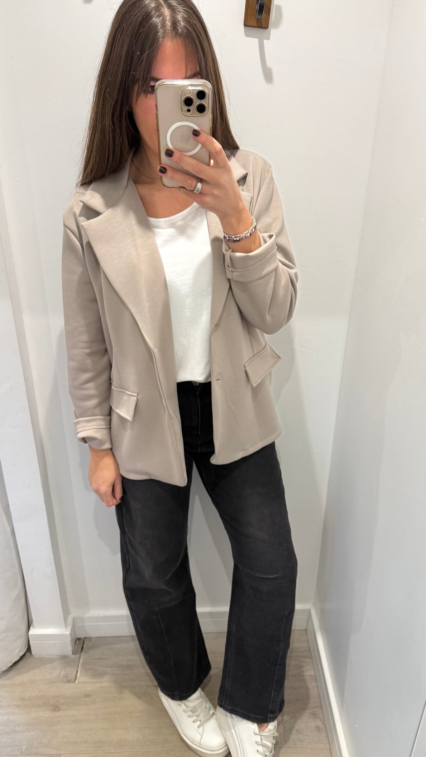 GREY JERSEY BLAZER