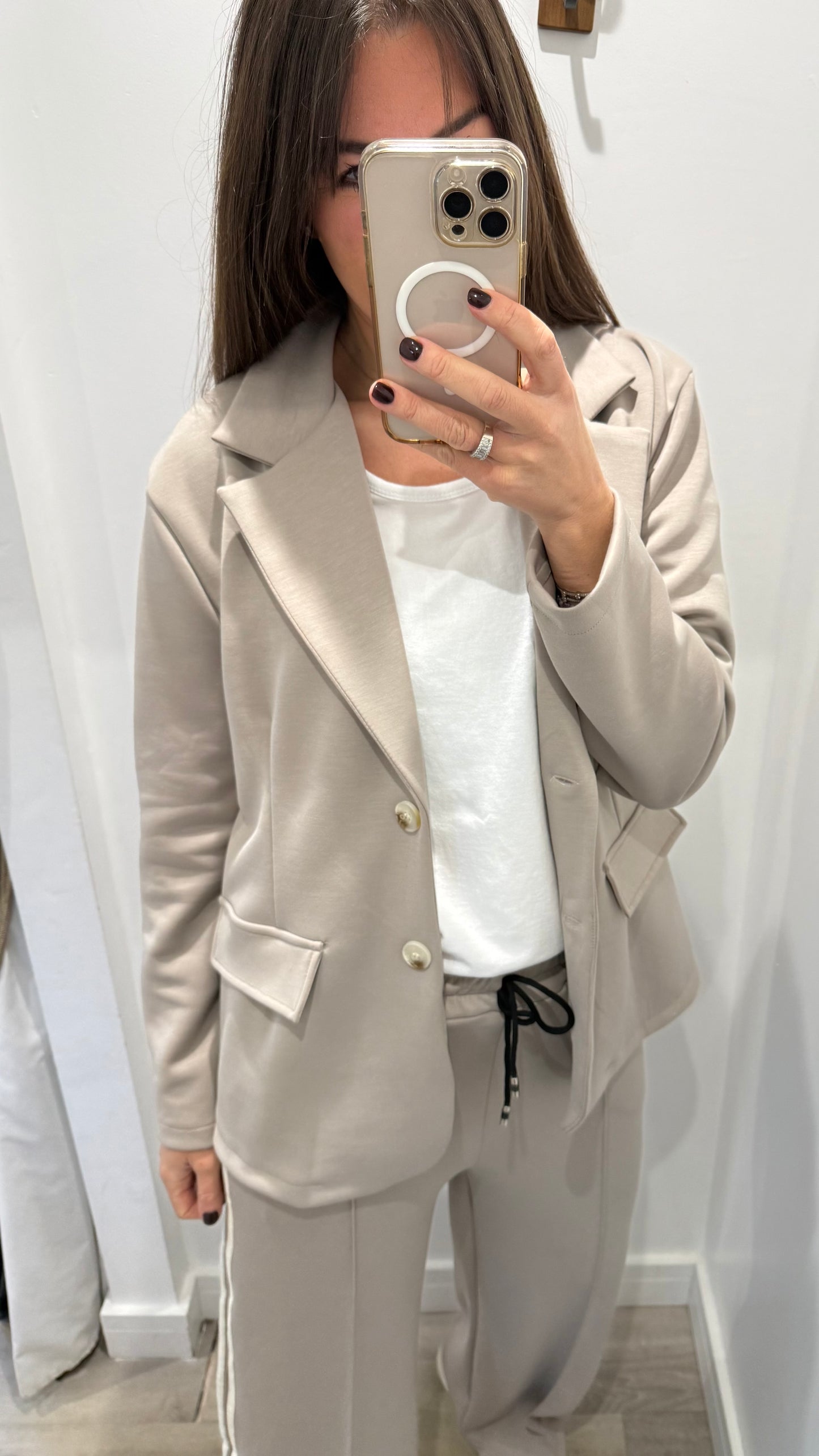 GREY JERSEY BLAZER