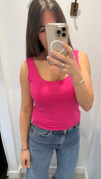 HOT PINK CAMI VEST TOP