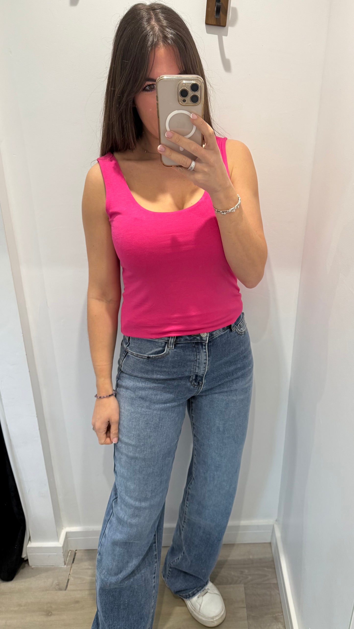 HOT PINK CAMI VEST TOP