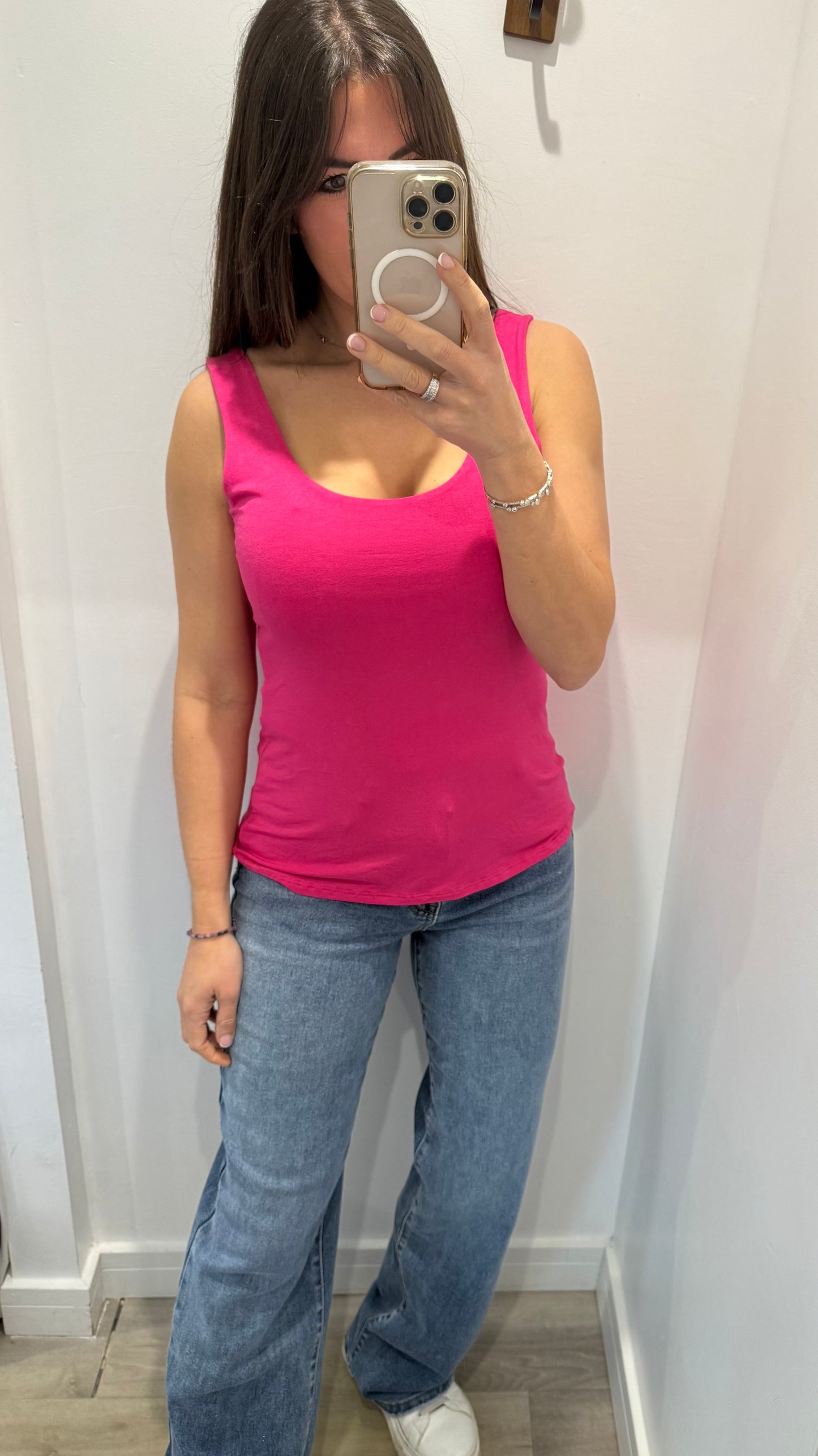 HOT PINK CAMI VEST TOP