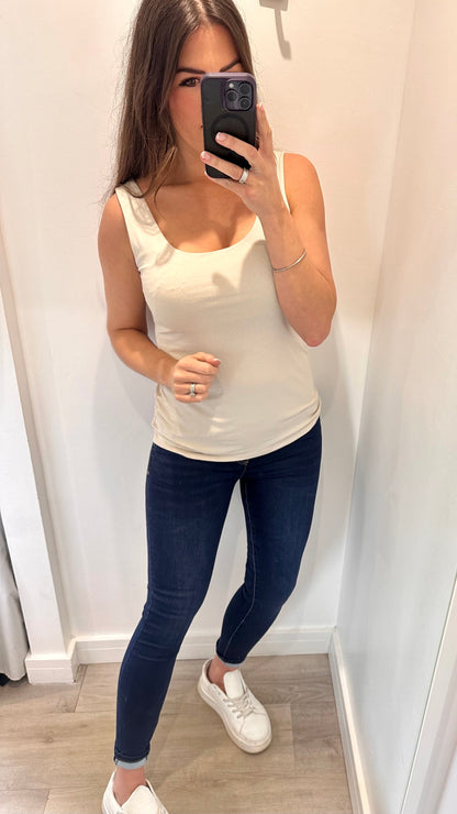 NUDE CAMI VEST TOP