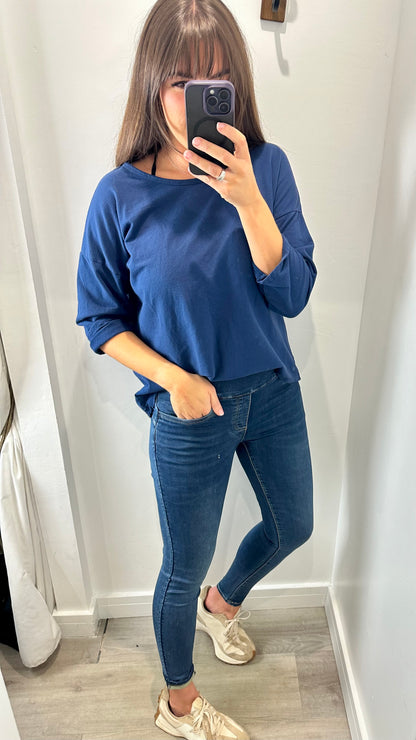 MID WASH TOCADO JEANS