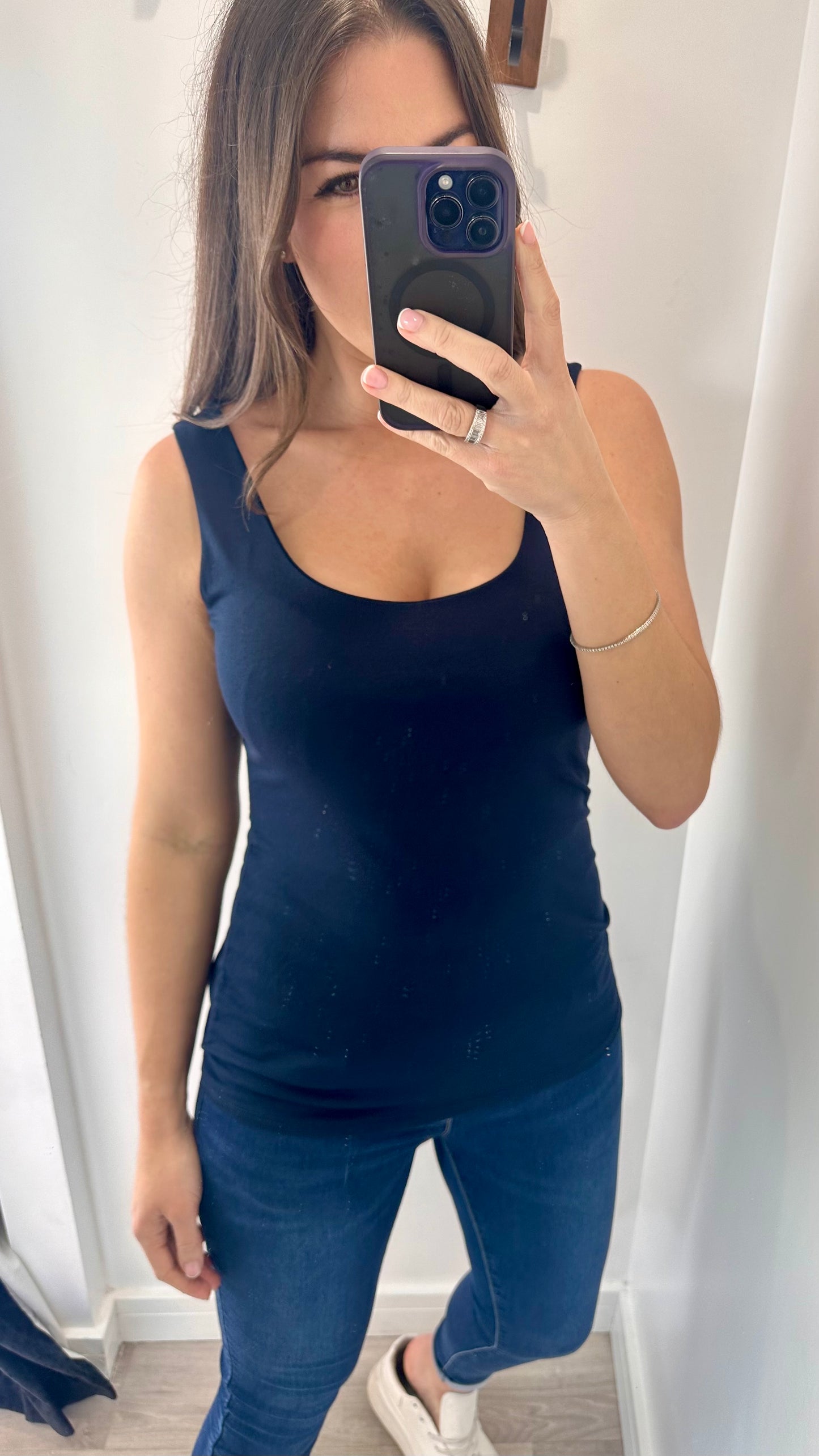 NAVY CAMI VEST TOP