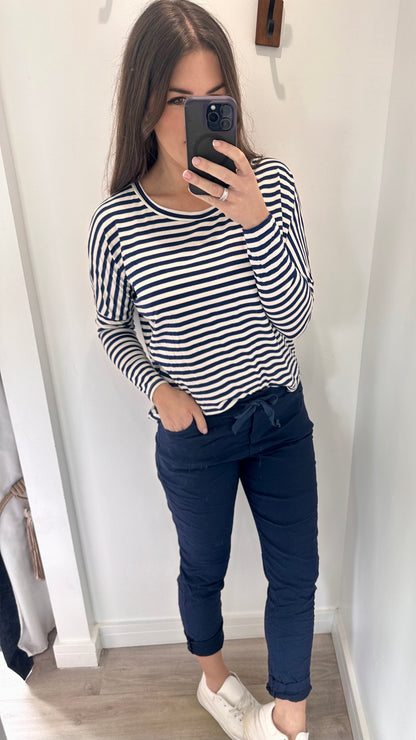 NAVY MAGIC PANTS
