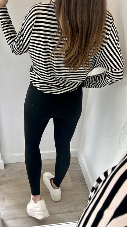 BLACK HIGH WAISTED SCULPT LEGGINGS