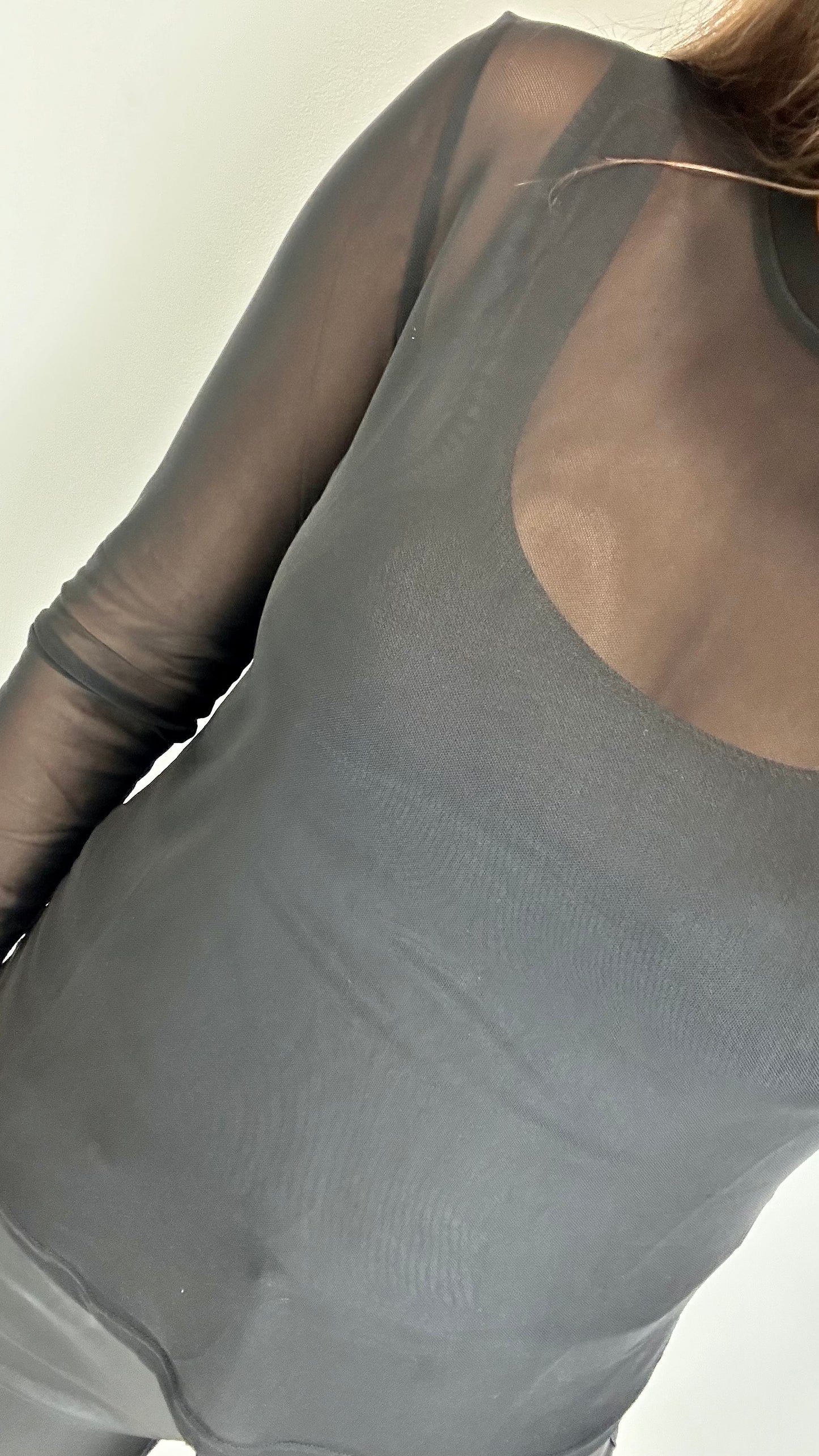 BLACK SHEER TOP