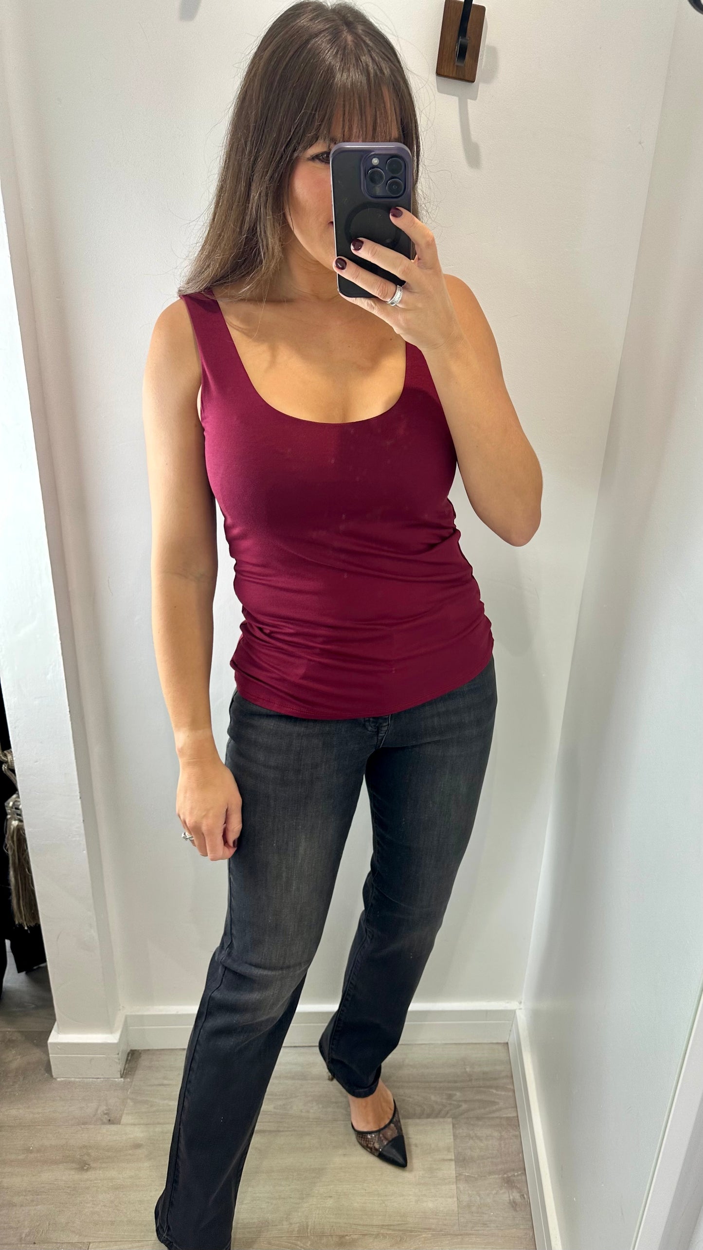 BORDEAUX CAMI VEST TOP