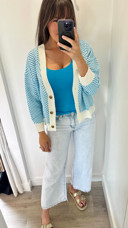 BRIGHT BLUE CAMI VEST TOP