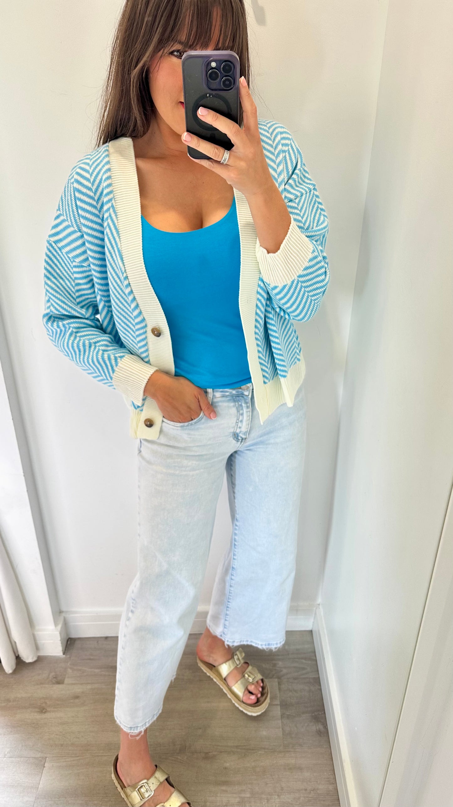 BRIGHT BLUE CAMI VEST TOP