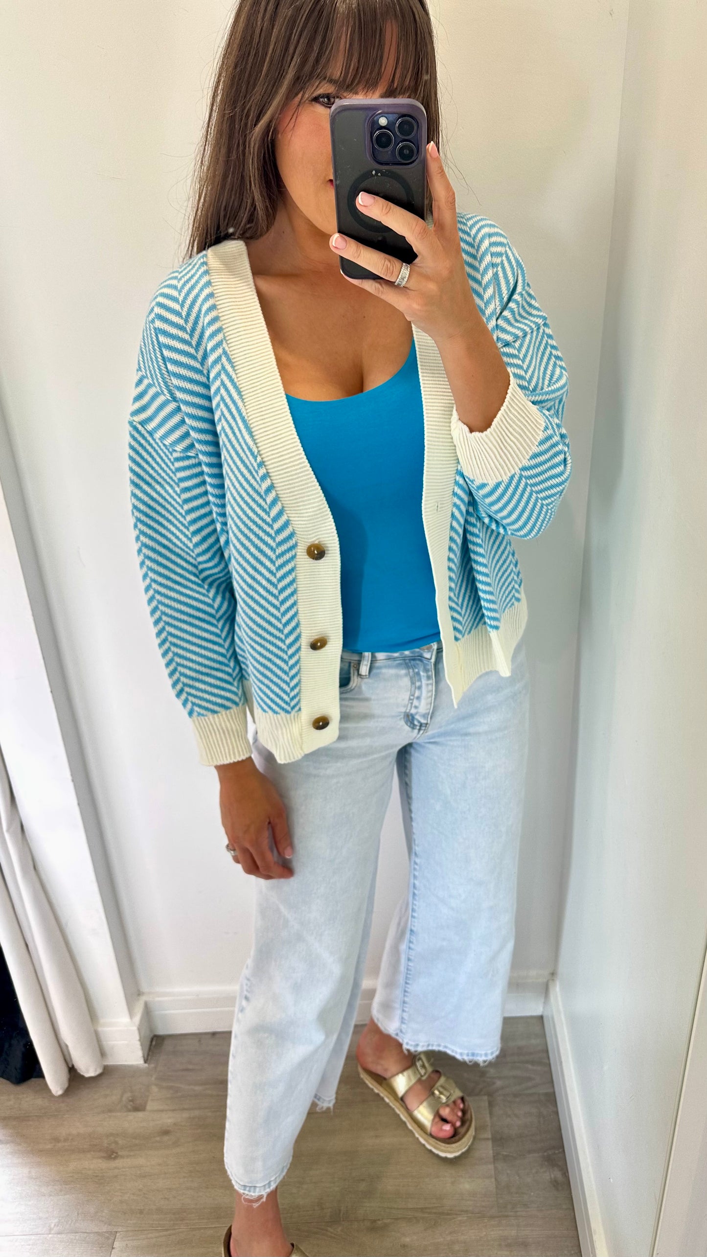 BRIGHT BLUE CAMI VEST TOP