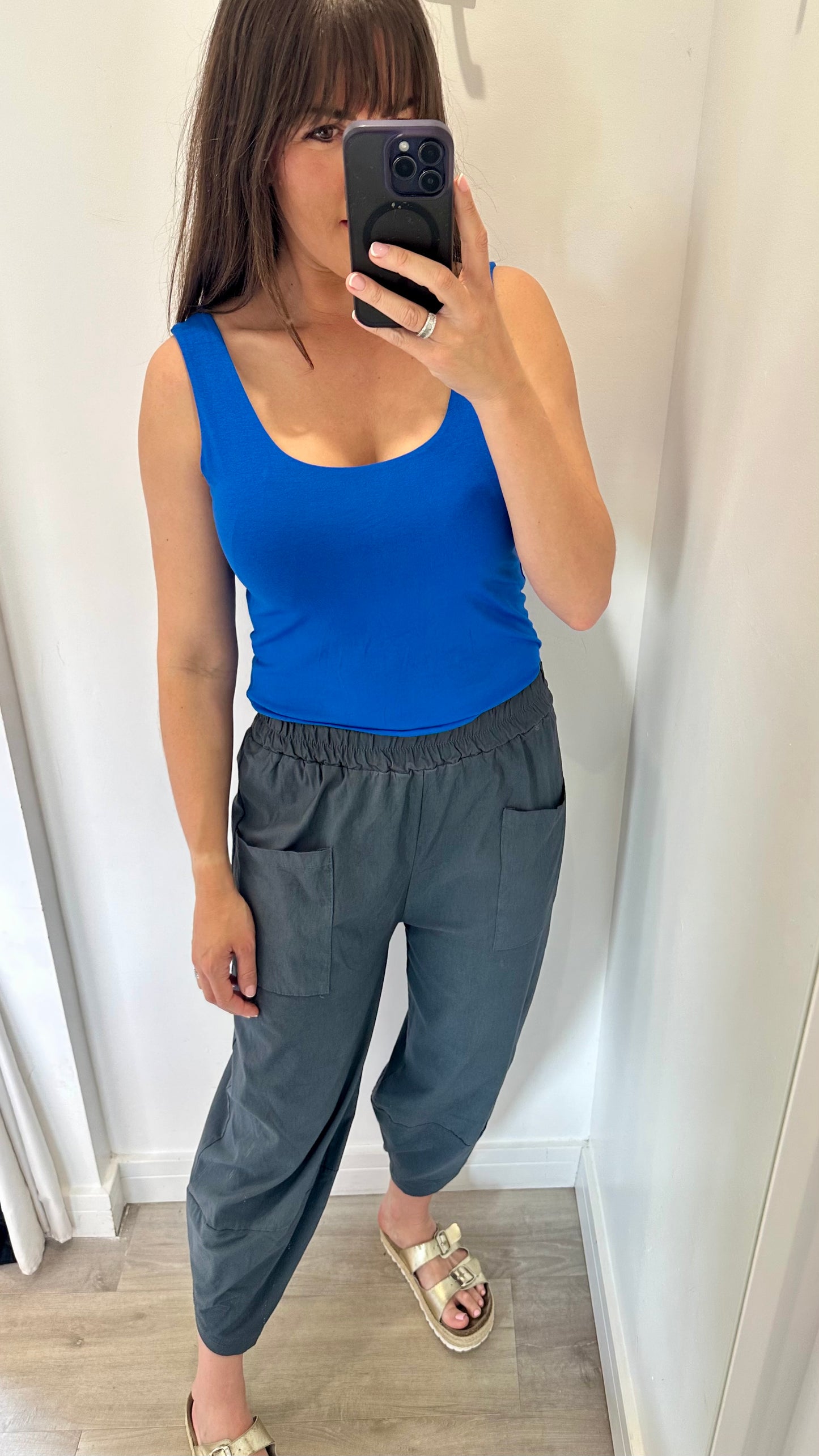 COBALT BLUE CAMI VEST TOP