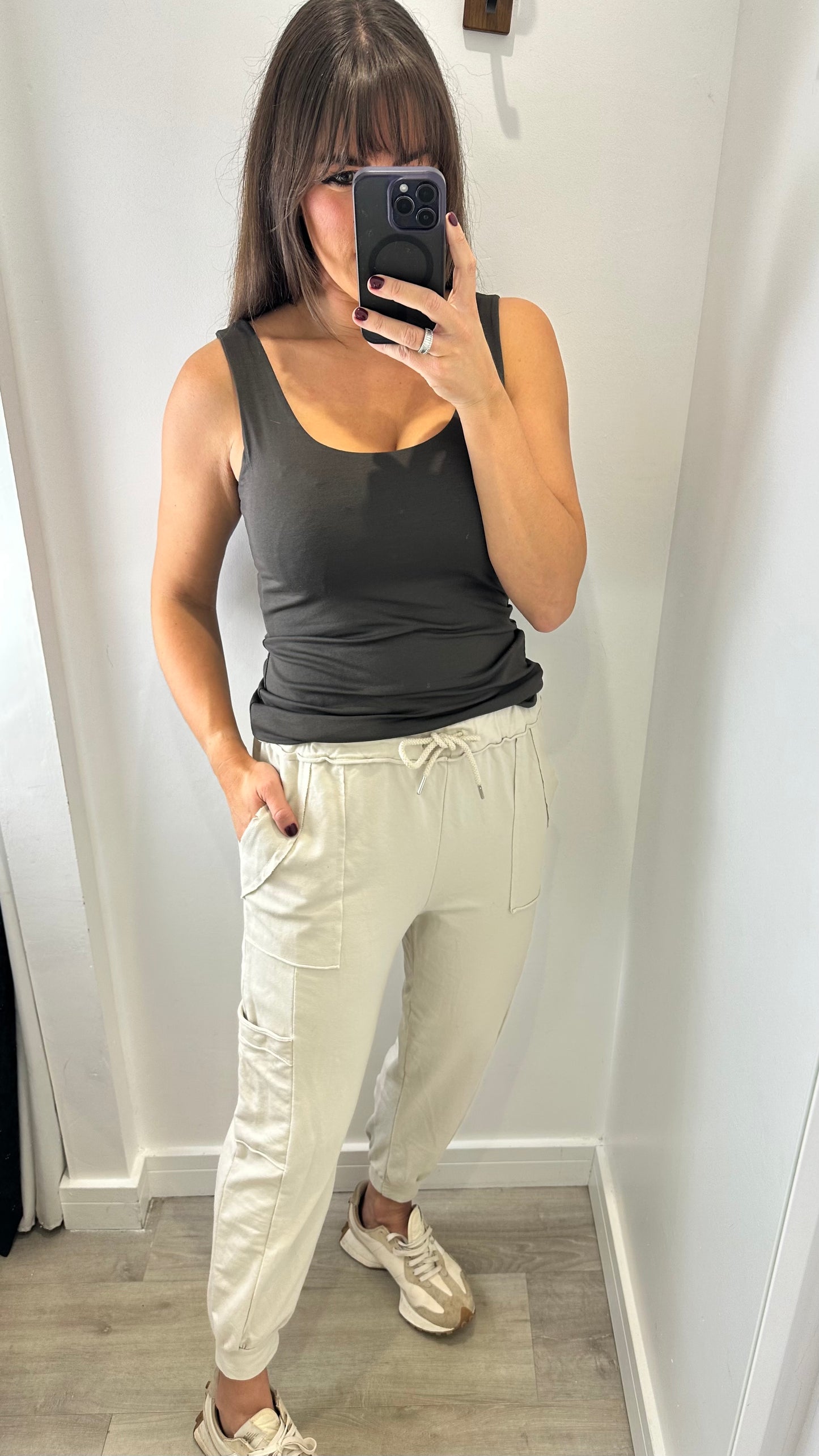 BROWN CAMI VEST TOP