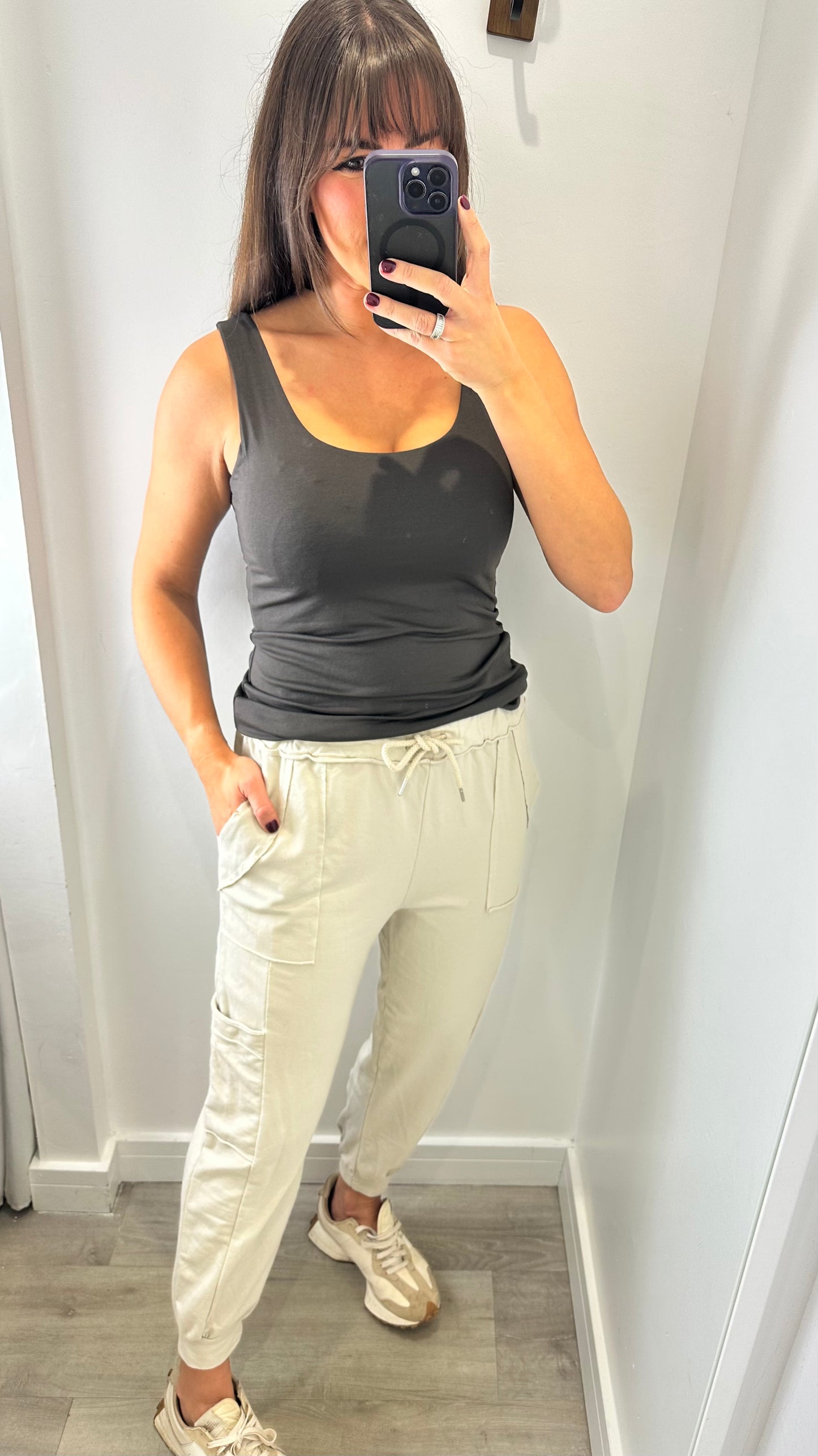 BROWN CAMI VEST TOP