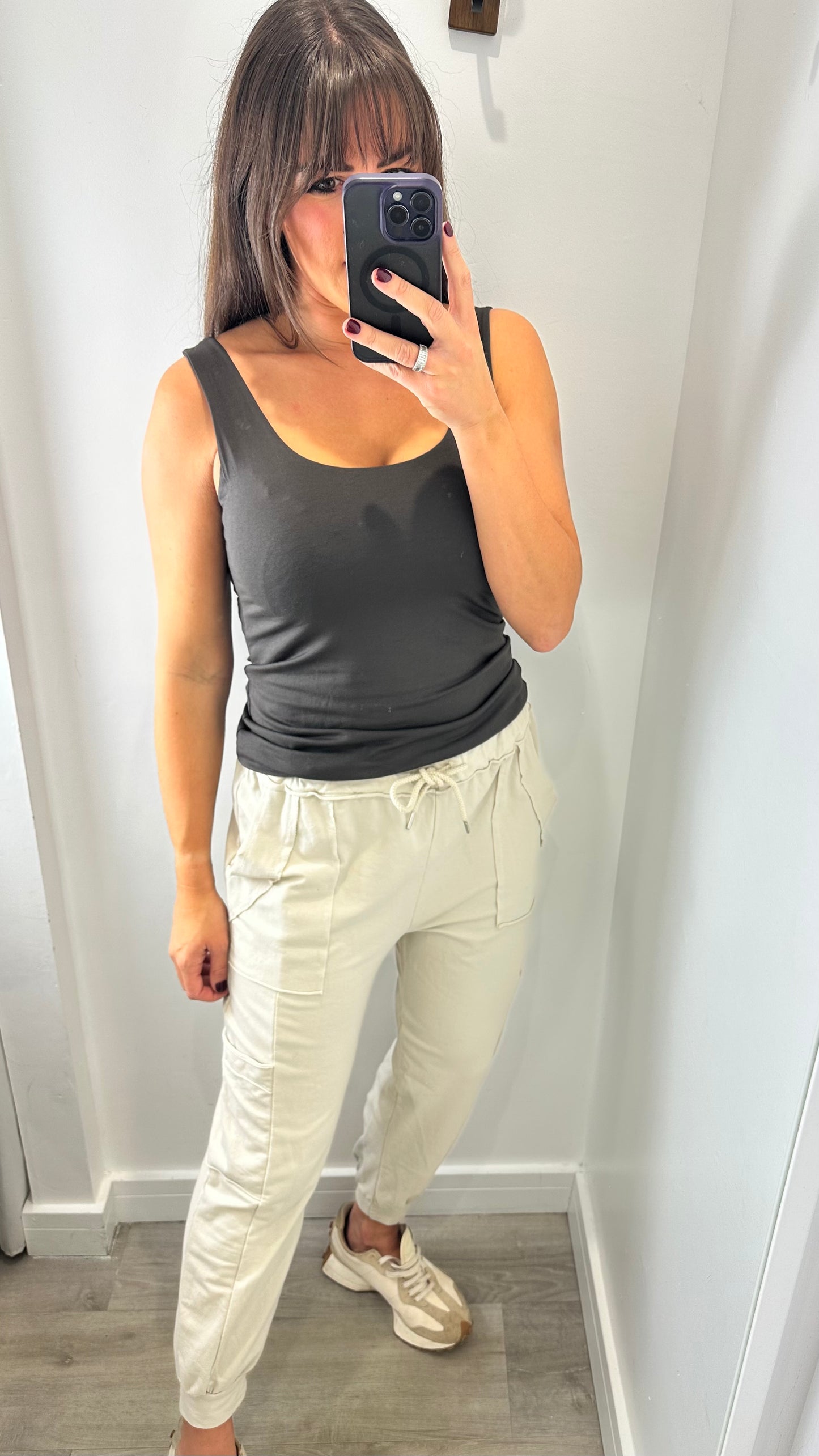 BROWN CAMI VEST TOP