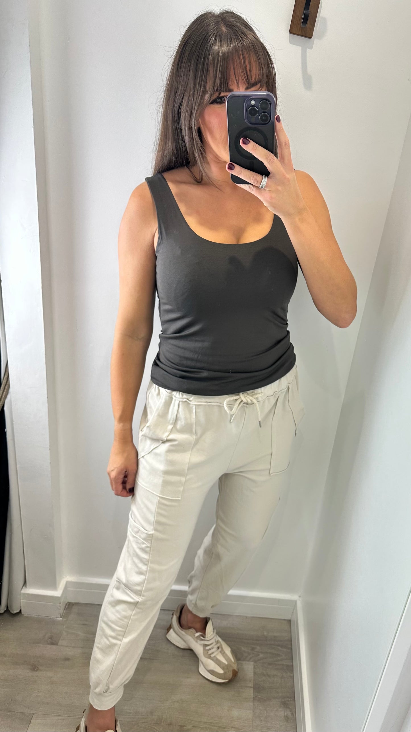 BROWN CAMI VEST TOP