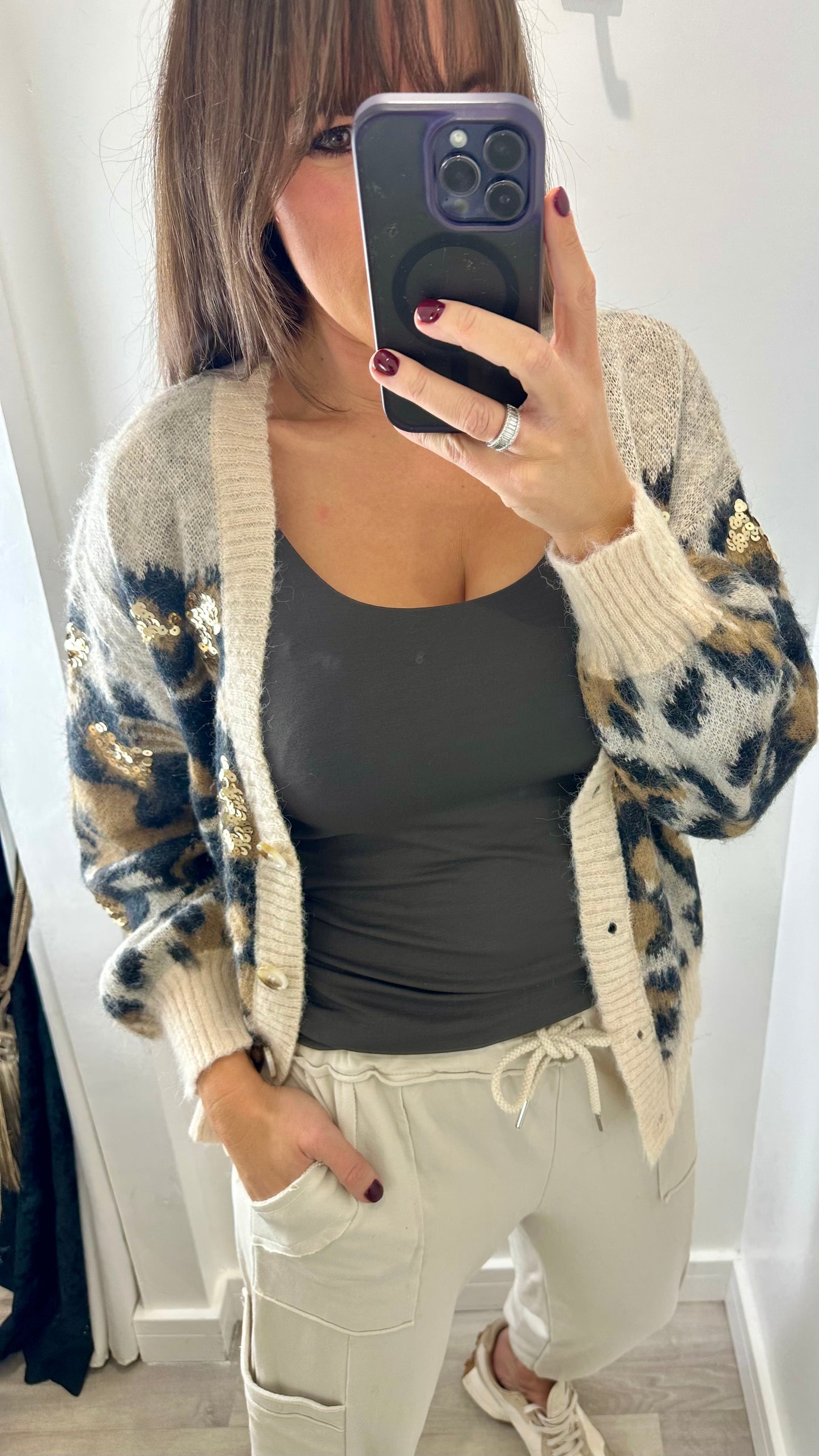 BROWN CAMI VEST TOP