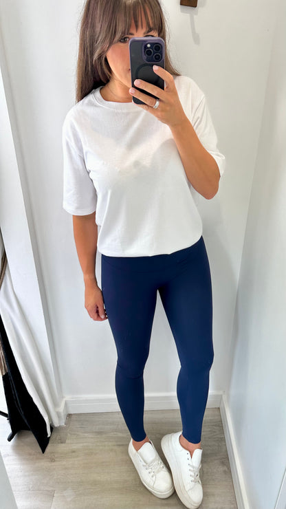 NAVY HIGH WAISTED SCULPT LEGGINGS