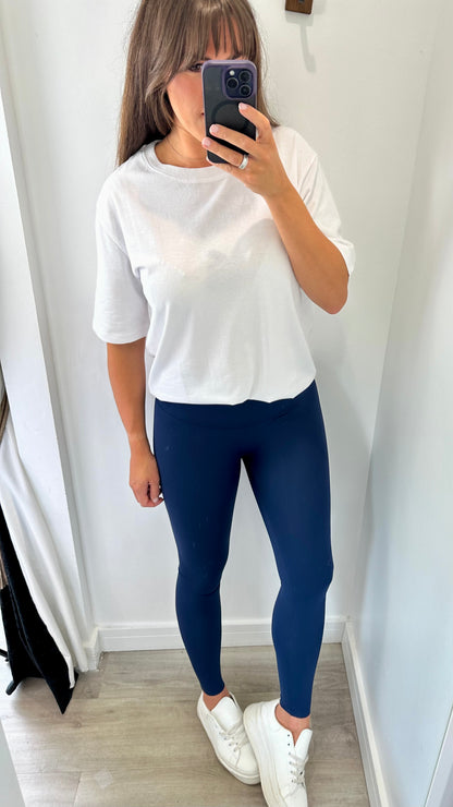 NAVY HIGH WAISTED SCULPT LEGGINGS