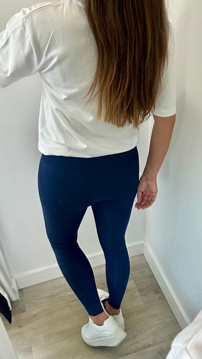 NAVY HIGH WAISTED SCULPT LEGGINGS