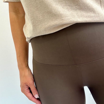 CHOCOLATE BROWN HIGH WAISTED SCULPT LEGGINGS