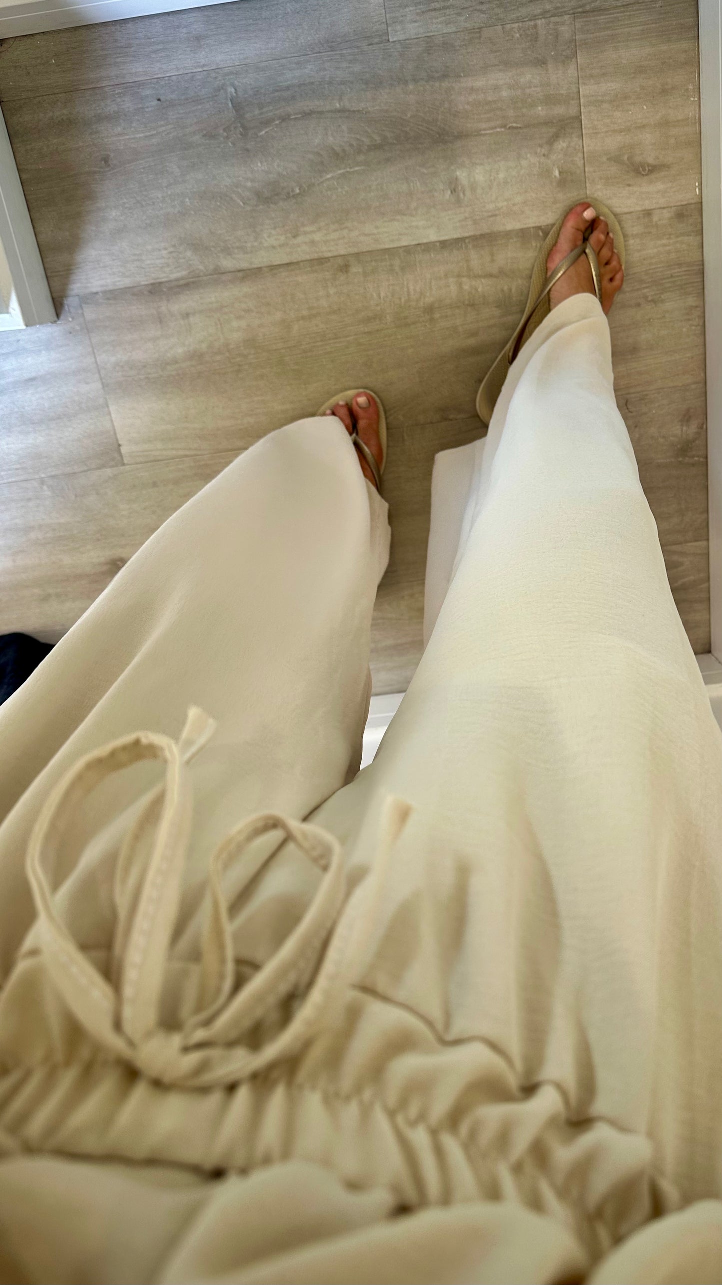 SAND DRAWSTRING TROUSERS