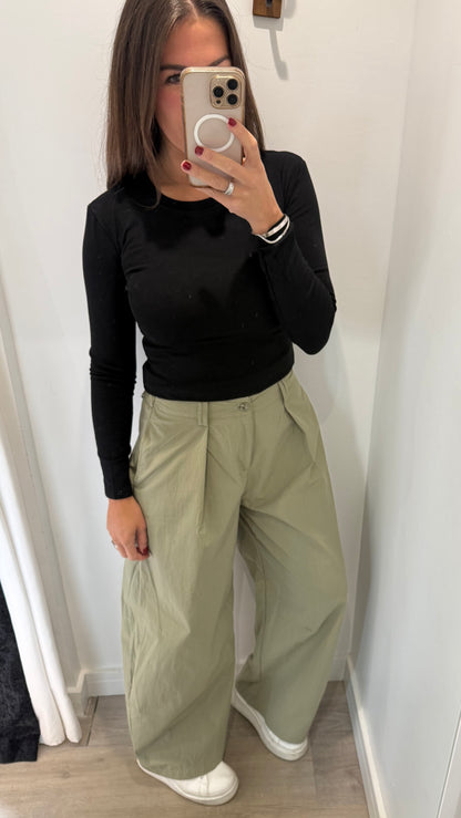 KHAKI EVERYDAY BALLOON CARGO TROUSERS