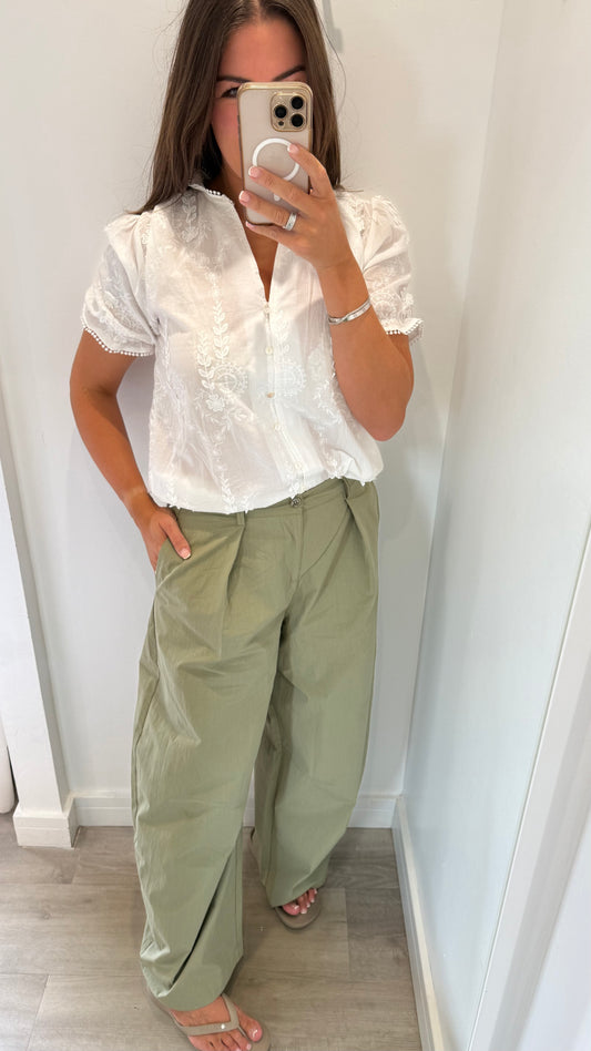 KHAKI EVERYDAY BALLOON CARGO TROUSERS