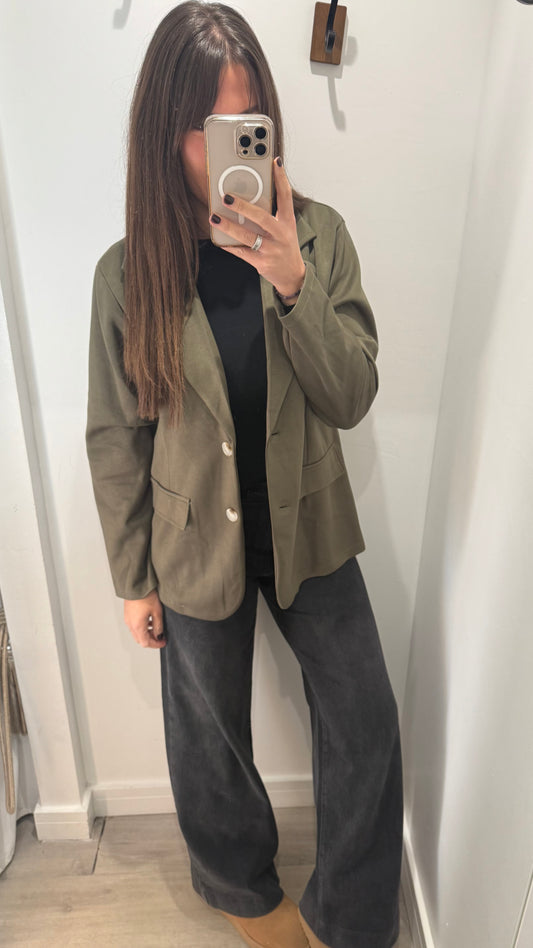 KHAKI JERSEY BLAZER