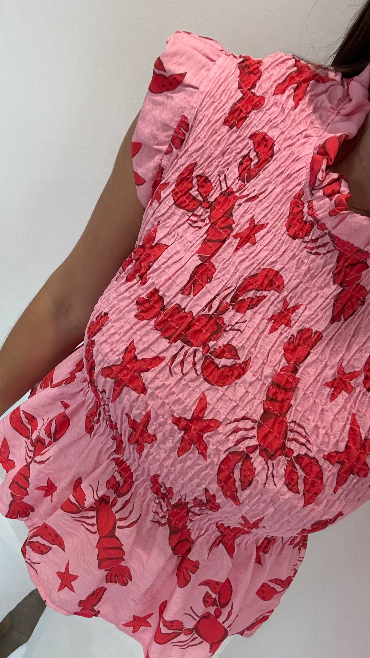 LOBSTER PRINT SMOCK TOP