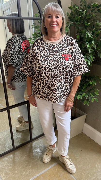 LEOPARD AMORE SWEAT
