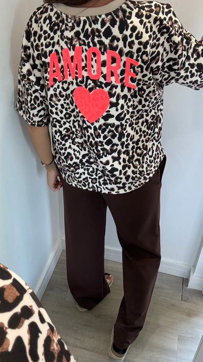 LEOPARD AMORE SWEAT