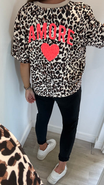 LEOPARD AMORE SWEAT