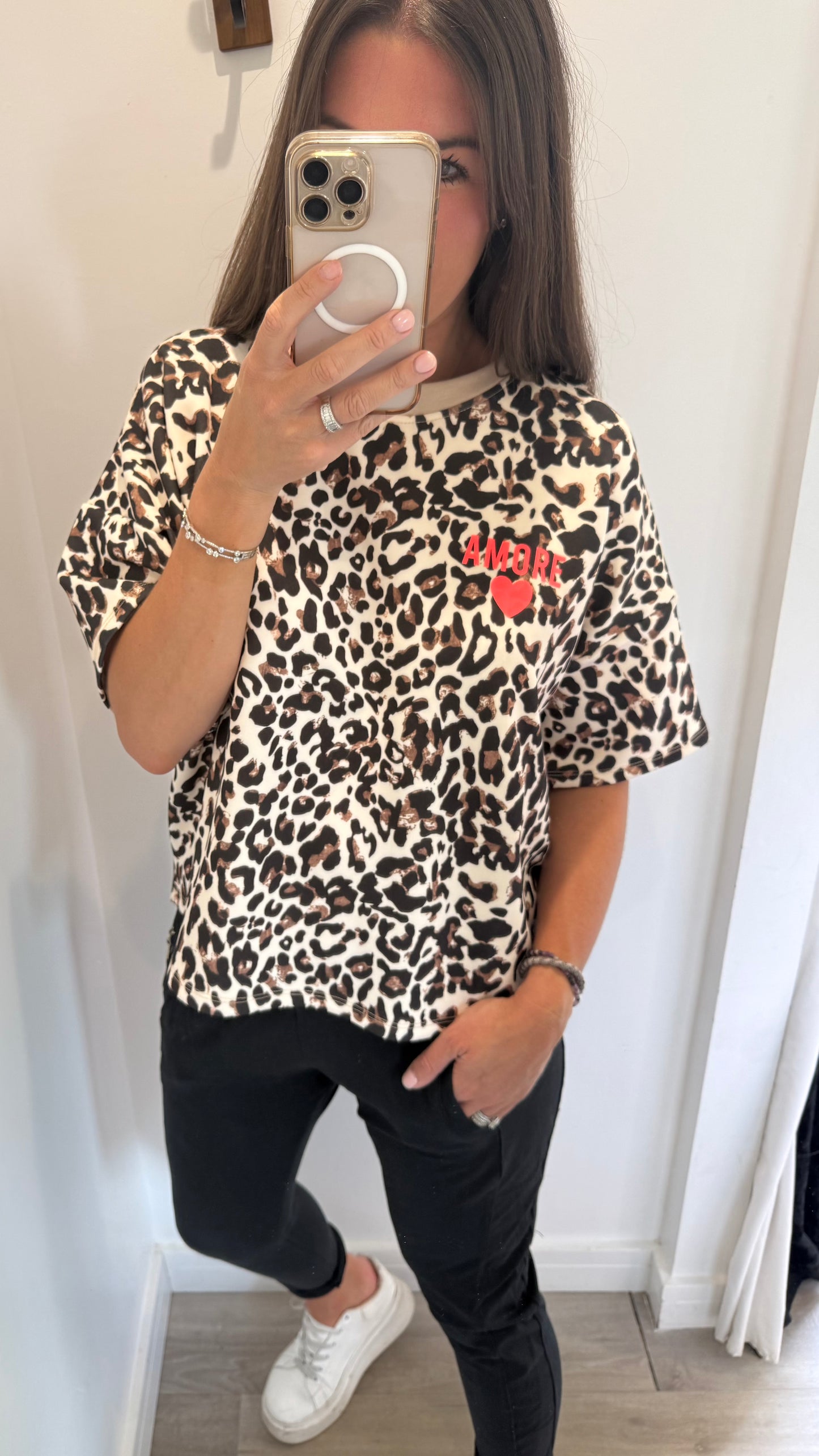 LEOPARD AMORE SWEAT