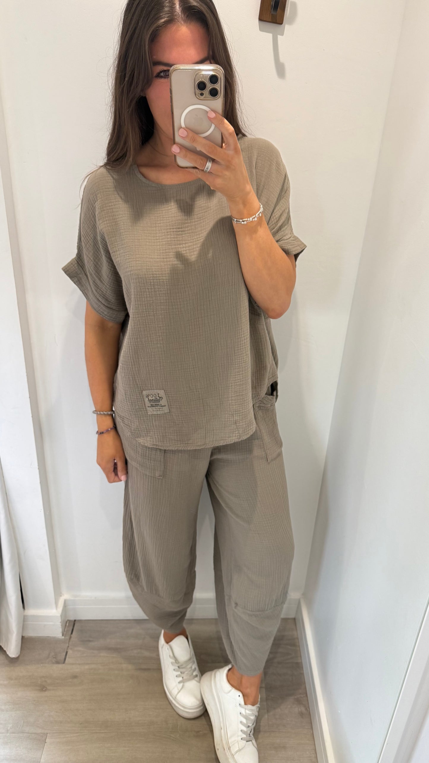 MOCHA CHEESECLOTH LOUNGE SET