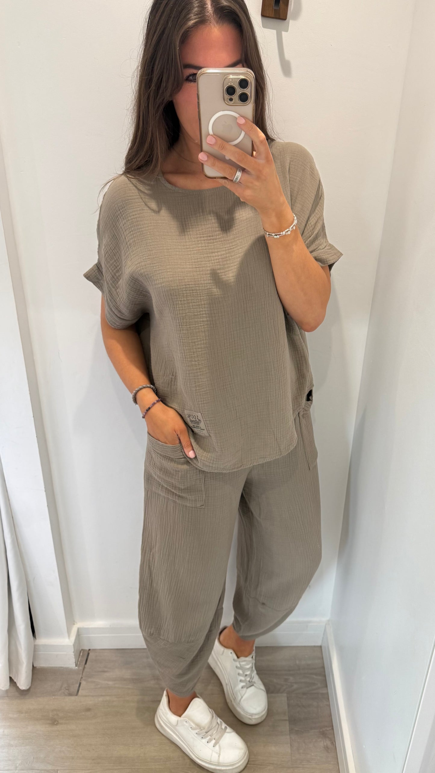 MOCHA CHEESECLOTH LOUNGE SET