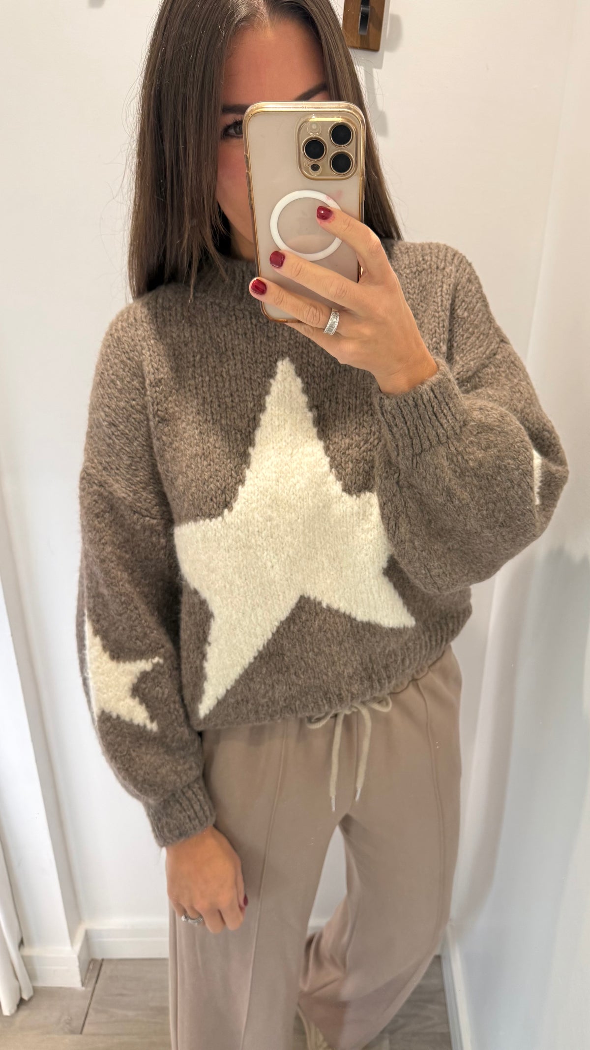 MOCHA STAR CHUNKY KNIT