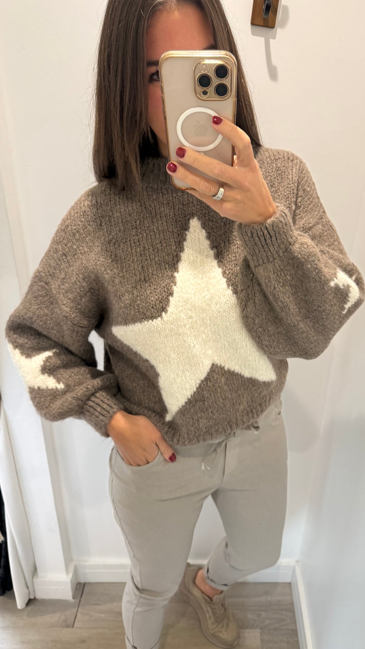 MOCHA STAR CHUNKY KNIT