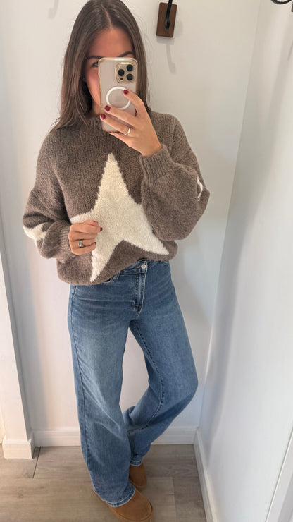MOCHA STAR CHUNKY KNIT