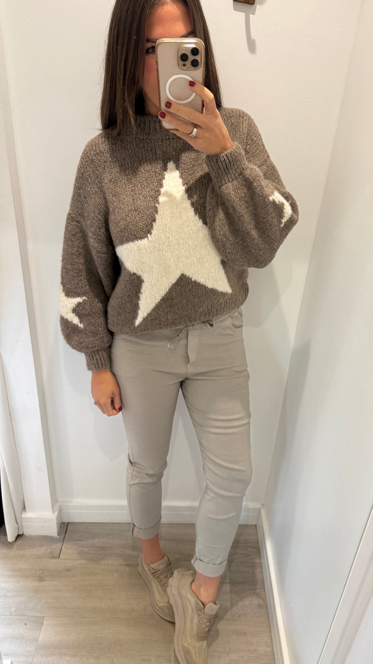MOCHA STAR CHUNKY KNIT