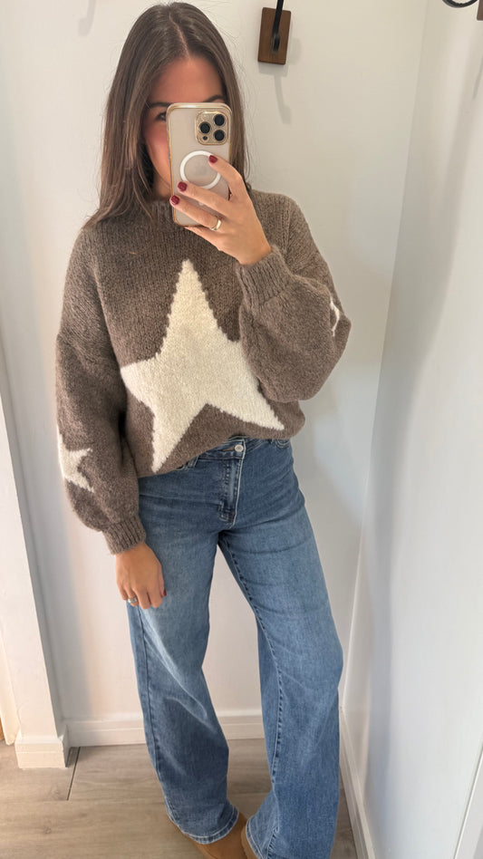 MOCHA STAR CHUNKY KNIT